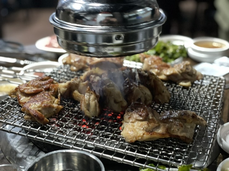  숯불에 구워 불향 가득한 닭구이 맛집, 탄방동 수정자갈치꼼장어