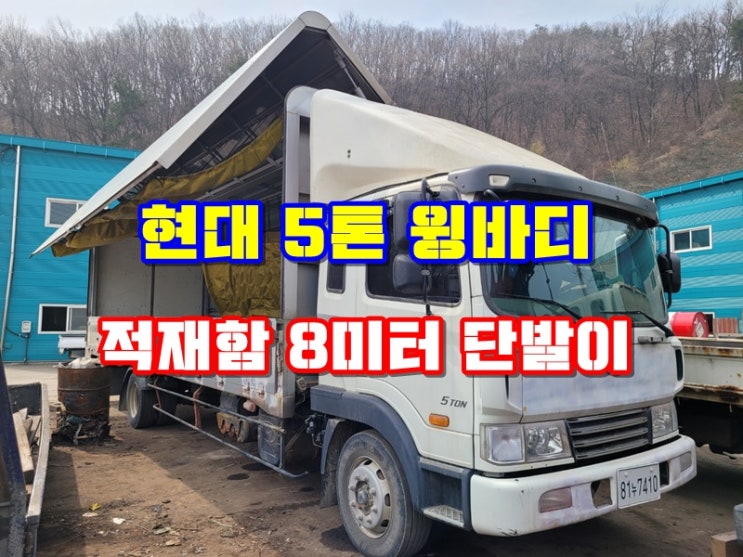 중고 5톤윙바디 단발이 적재함 8미터