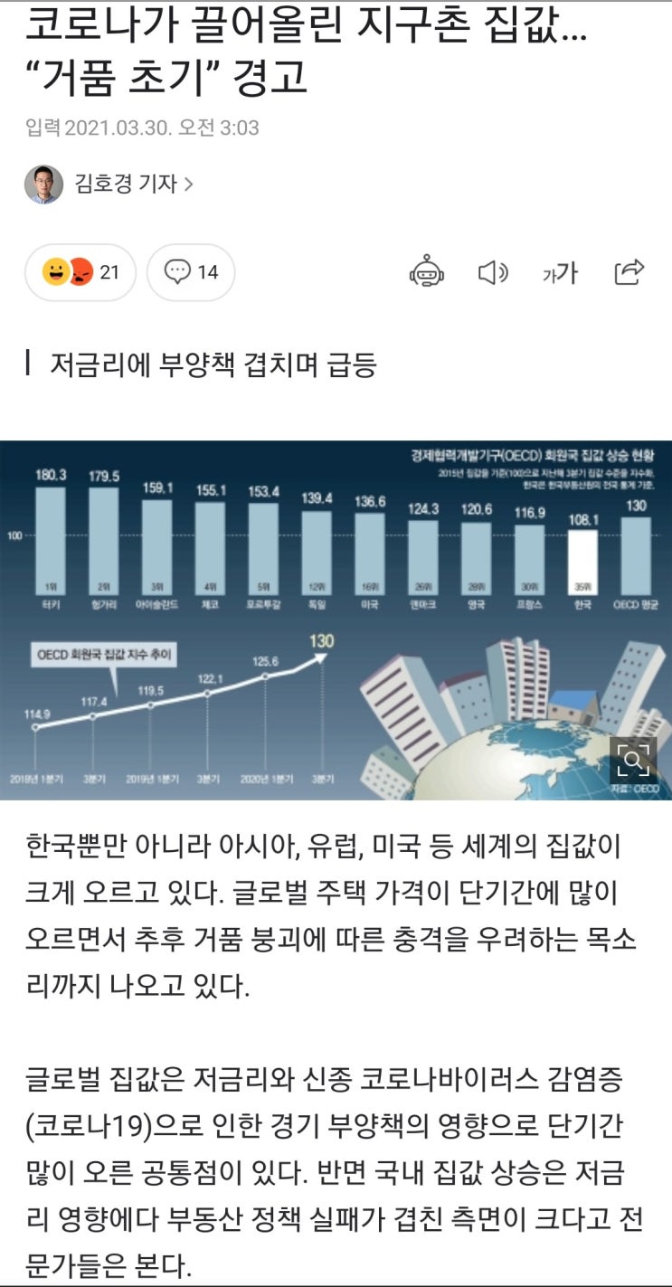  한국 집값만 오르는게 아니다
