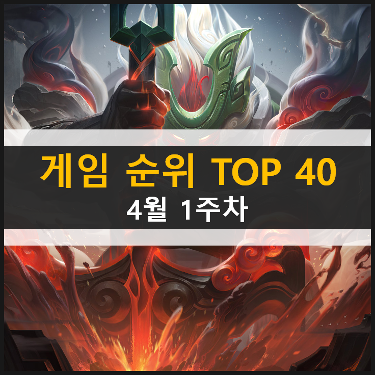 추천 모바일 PC온라인 스팀 게임 순위 TOP 40 / 4월 1주차 추천 모바일 PC온라인 스팀 게임 순위 TOP 40 / 4월 1주차