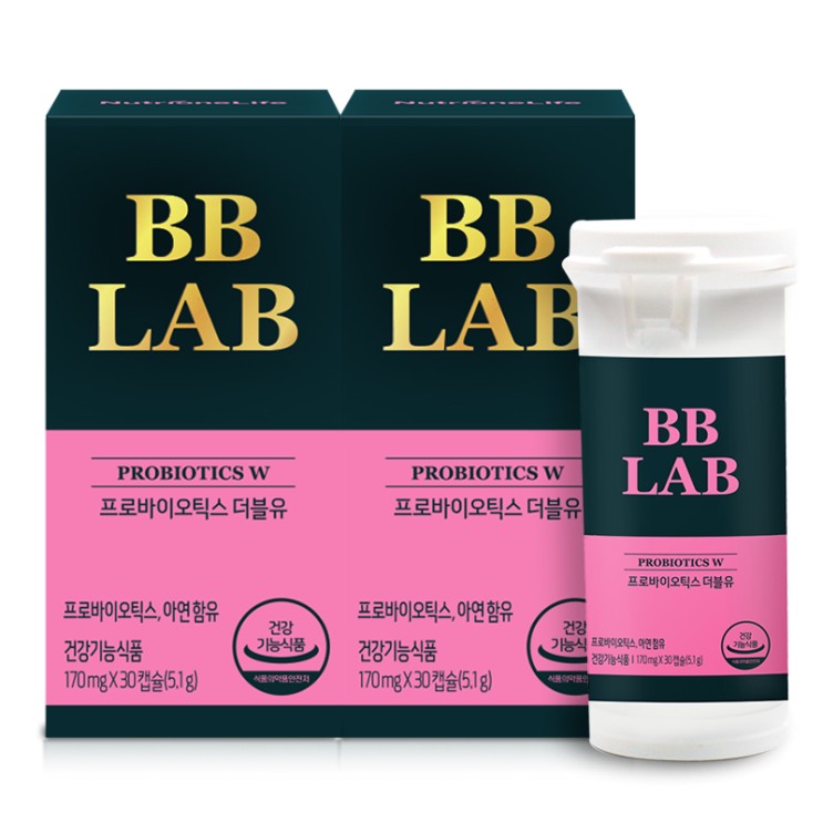 인기 많은 뉴트리원 질 유래 특허유산균 여성 장 건강 면역 강화 소형캡슐 비비랩 프로바이오틱스 + 활력환, 2box ···