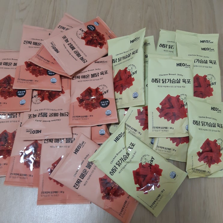  네고왕 닭가슴살 맛집 허닭 구매 후기(그릴후랑크, 닭가슴살육포, 큐브패키지)