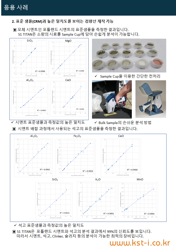  휴대용 XRF S1-Titan 을 이용한 시멘트 분석
