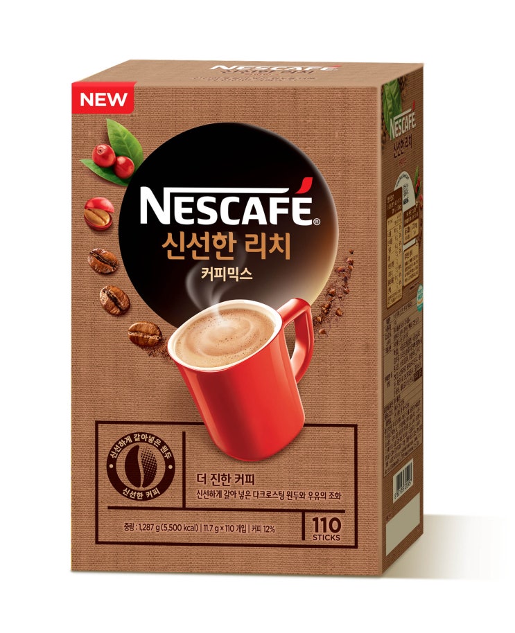 인기 많은 네스카페 신선한 리치 커피믹스, 11.7g, 110개 추천해요 인기 많은 네스카페 신선한 리치 커피믹스, 11.7g, 110개 추천해요