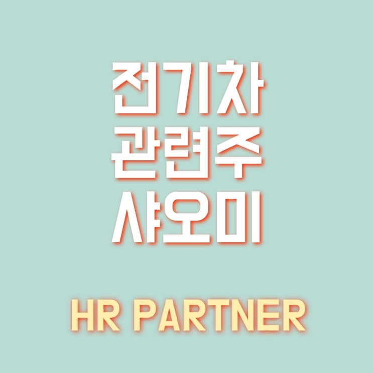  샤오미 10년간 100억달러 전기차 투자 - 전기차 관련주