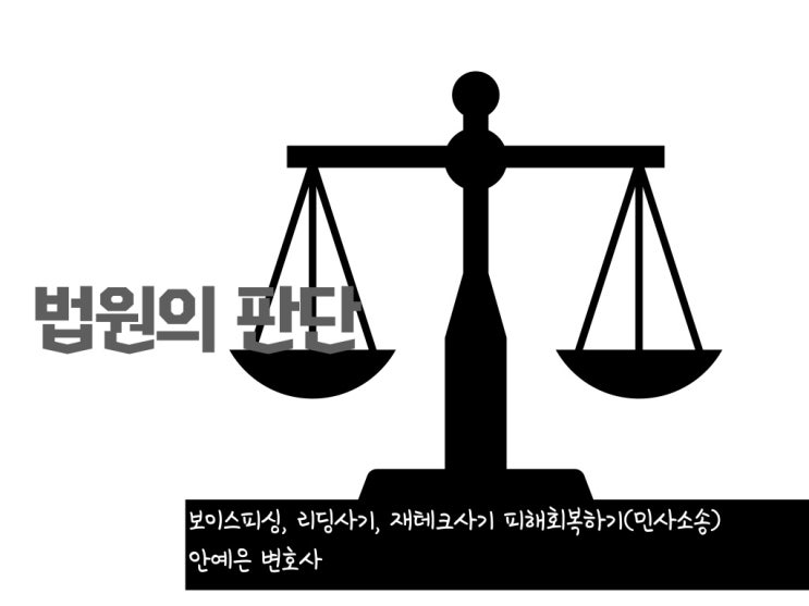 [안예은 변호사]보이스피싱, 리딩사기, 재테크사기 민사소송 : 피해회복을 위한 조치