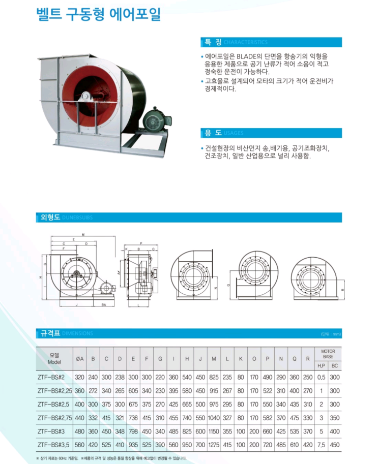  벨트 에어포일
