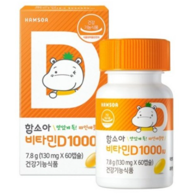 리뷰가 좋은 함소아 비타민D 1000IU 60p, 60정, 4개 추천합니다