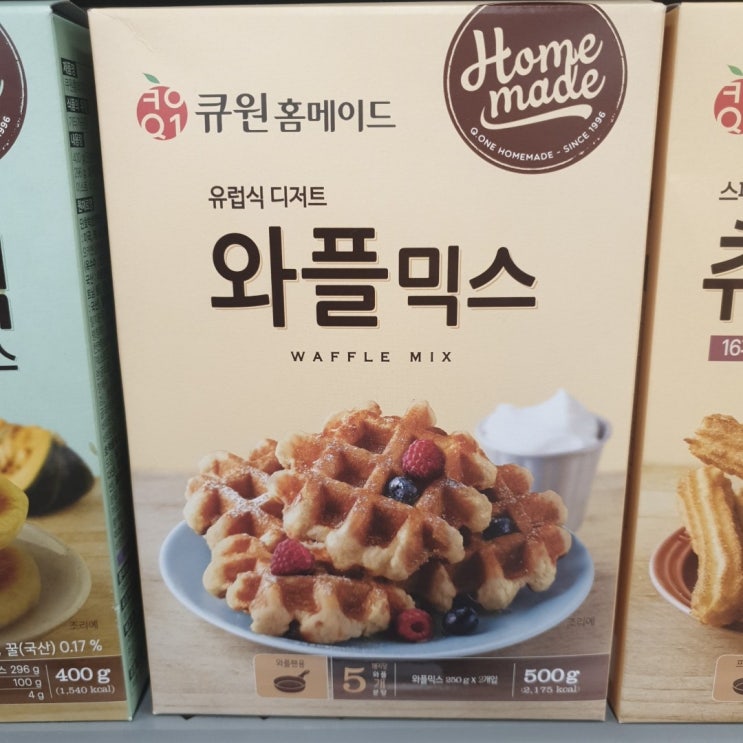 가성비 뛰어난 큐원홈메이트 와플믹스 500g x 2개 추천합니다