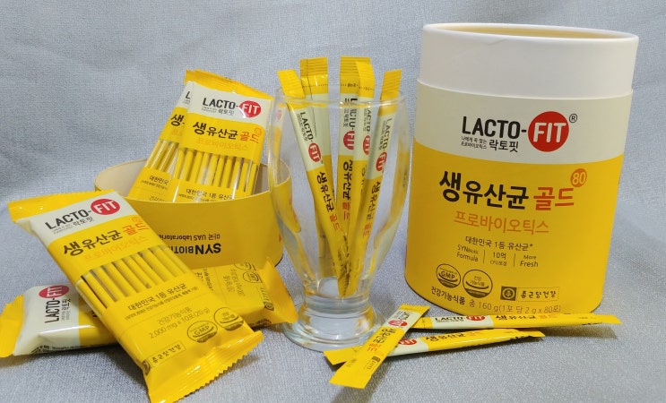  종근당 락토핏 생유산균 골드80 프로바이오틱스와 프리바이오틱스가 합쳐진 신바이오틱스로 장건강 지키기