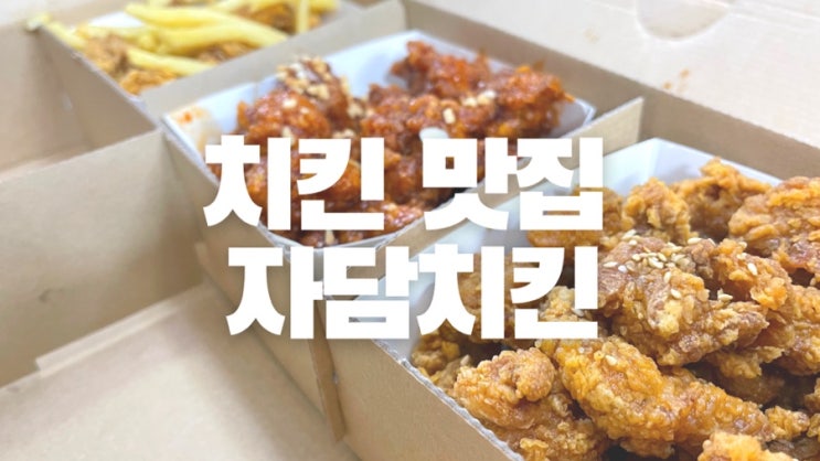  [맛집 추천] 동탄 치킨 맛집! 웰빙치킨 이라는 새로운 용어를 탄생시킨 자담치킨 베스트 메뉴 3반 순살치킨 세트 후기