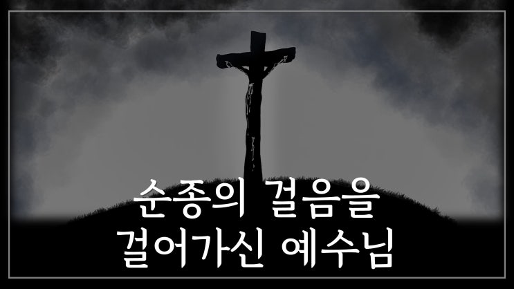 새일교회 | 순종의 걸음을 걸어가신 예수님