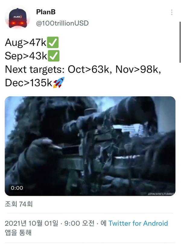  10월 1일 비트코인시황 ( 과연? 44k 안착할까?)