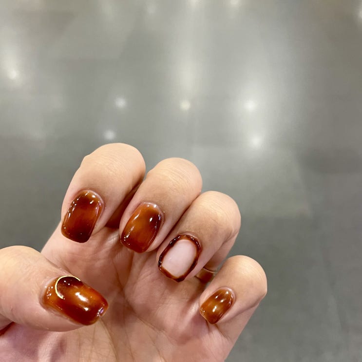  가을 맞이 호박네일 avec 마지막 거대토끼네일