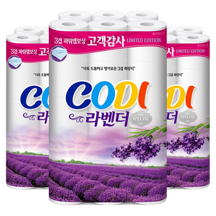 인지도 있는 코디 라벤더 스페셜 롤화장지 30m, 30롤, 3팩 좋아요 인지도 있는 코디 라벤더 스페셜 롤화장지 30m, 30롤, 3팩 좋아요