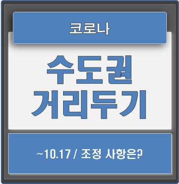 수도권 거리두기 4단계 연장 조정안(~10.17)