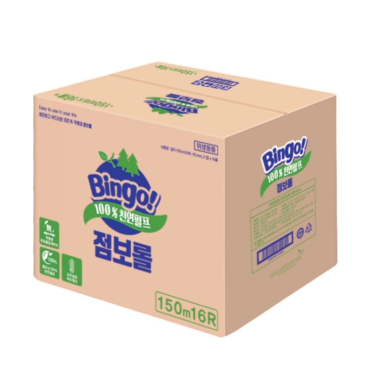 후기가 정말 좋은 빙고 천연펄프 2겹 점보롤 150m, 16개입, 1개 좋아요 후기가 정말 좋은 빙고 천연펄프 2겹 점보롤 150m, 16개입, 1개 좋아요