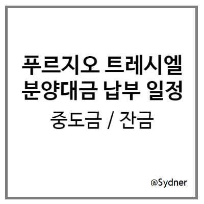 경서 북청라 푸르지오 트레시엘 분양대금 납부 일정 경서 북청라 푸르지오 트레시엘 분양대금 납부 일정