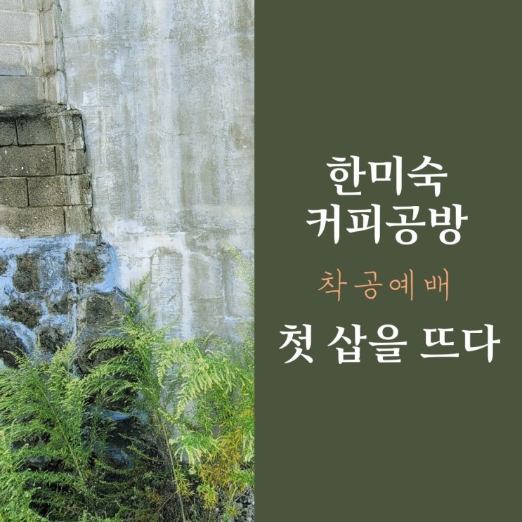  제주시청커피 맛집 한미숙커피공방, 착공 현장 공개!