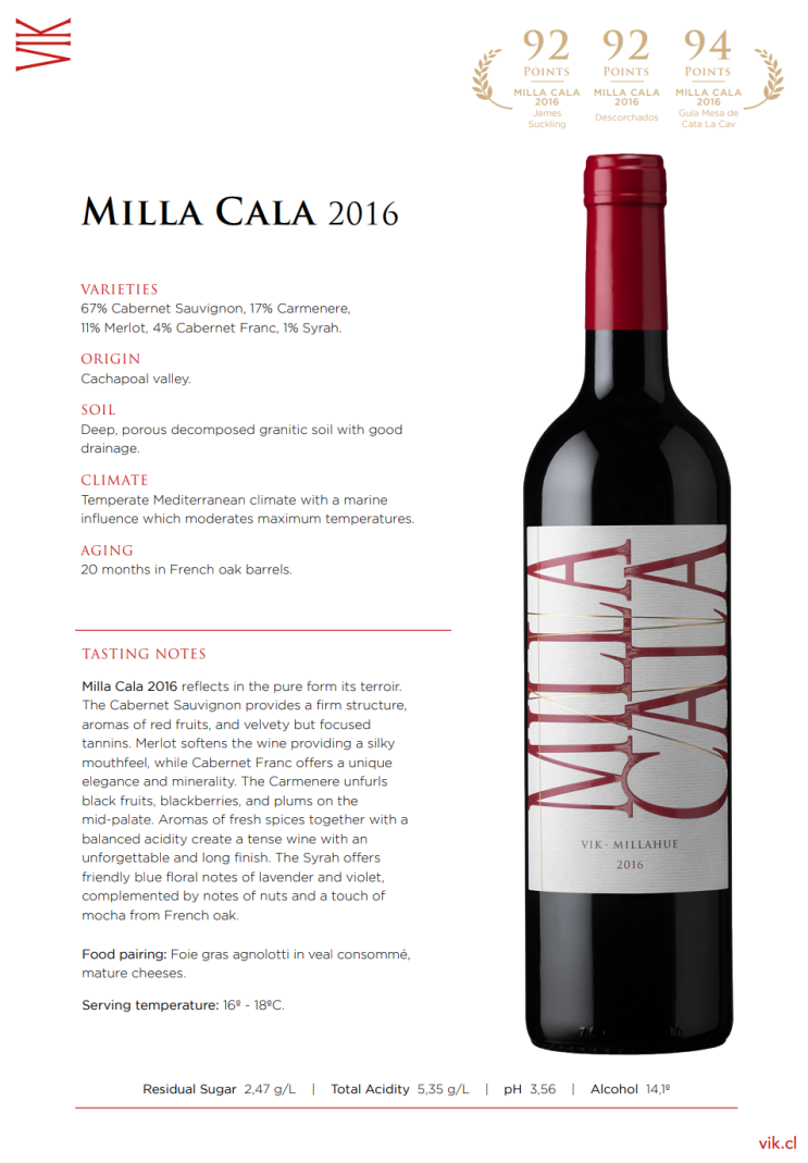  밀라 칼라 2018 - Milla Cala 2018, 비냐 빅 Vina Vik