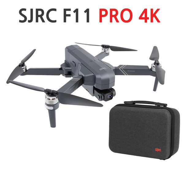  갓성비 좋은 SJRC F11 PRO 4K GPS 2축 짐벌 드론 5G 항공촬영 드론 배터리1개+케이스 2020 최신출시 관포, 그레이 추천해요
