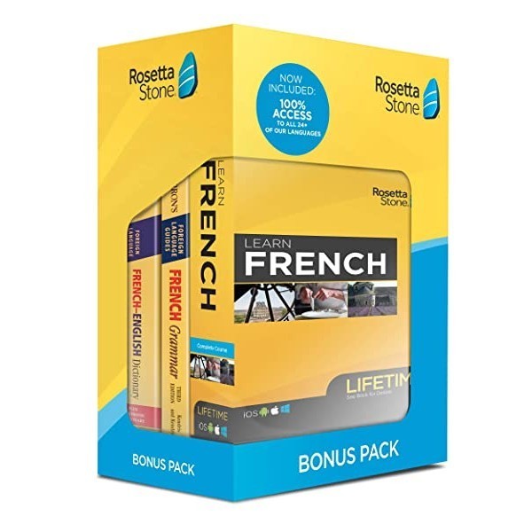 잘팔리는 [미국] 563724 Rosetta Stone Learn French Bonus Pack Bundle| Lifetime Online Access + Grammar Guid