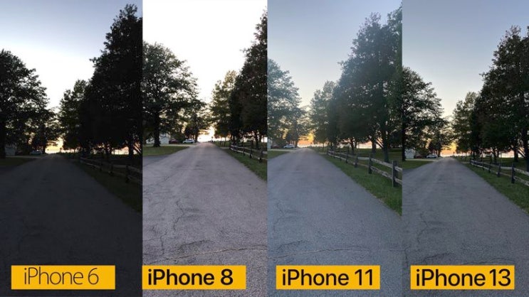 아이폰 iPhone 6, 8, 11,13 기종별 카메라 화질 성능 비교 정보 아이폰 iPhone 6, 8, 11,13 기종별 카메라 화질 성능 비교 정보
