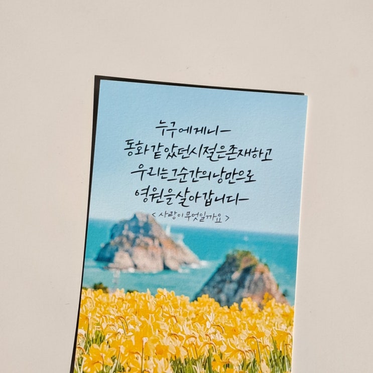  가을 감성 글귀를 담은 캘리그라피 엽서 모음