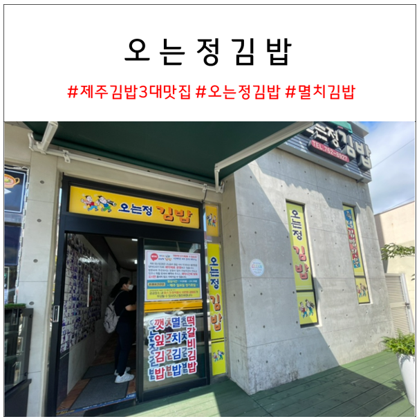 제주 오는정김밥 : 제주도 3대 김밥 맛집 예약/리뷰