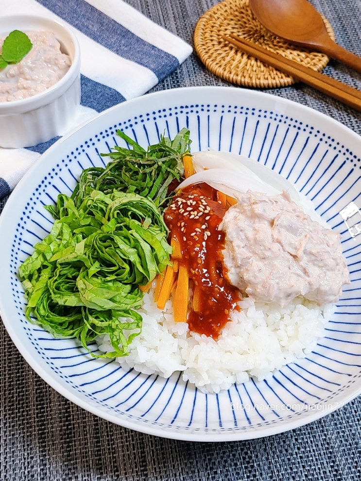참치비빔밥 초간단 한그릇요리 담백한 참치샐러드비빔밥 참치비빔밥 초간단 한그릇요리 담백한 참치샐러드비빔밥