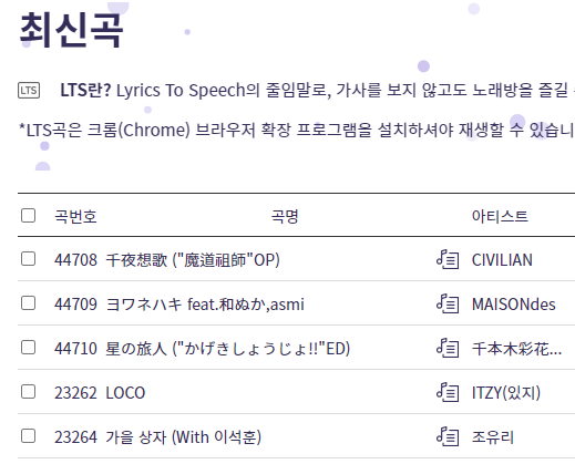 금영 노래방 2021년 11월-2차 일본곡!