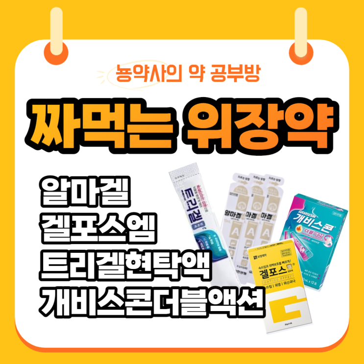  [뇽약사] 짜먹는 위장약 파헤치기!! (알마겔현탁액vs겔포스엠vs트리겔현탁액vs개비스콘더블액션)