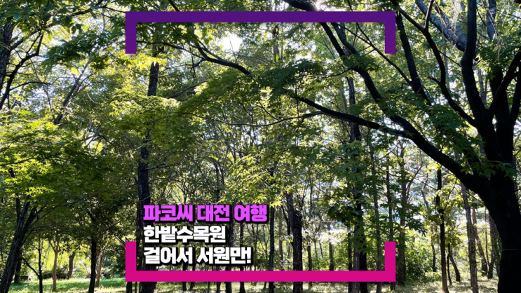 [대전 여행 꿀팁] 대전 한밭수목원 - 동원보다는 서원을 가세요!