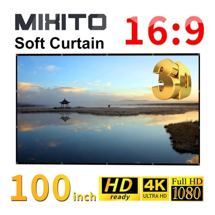 구매평 좋은 TV 사운드 바 MIXITO 프로젝터 스크린 16 : 9 Proyector 100 인치, 협력사 추천해요