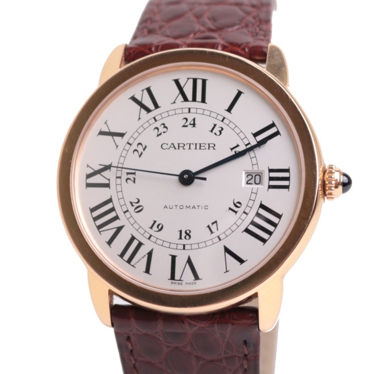  많이 찾는 [고이비토 마산신세계점] Cartier(까르띠에) W6701009 오토매틱 롱드솔로 핑크골드 XL 42MM 가죽밴드 남성용시계 좋아요