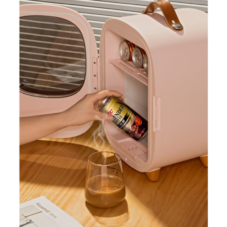 인기있는 샤오미 화장품냉장고 음료수 냉장고 미니냉장고 술장고, [핑크] 승용차 겸용 8L 미니 냉장고 좋아요
