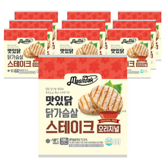 가성비 뛰어난 맛있닭 닭가슴살 스테이크 오리지널, 100g, 10팩 좋아요