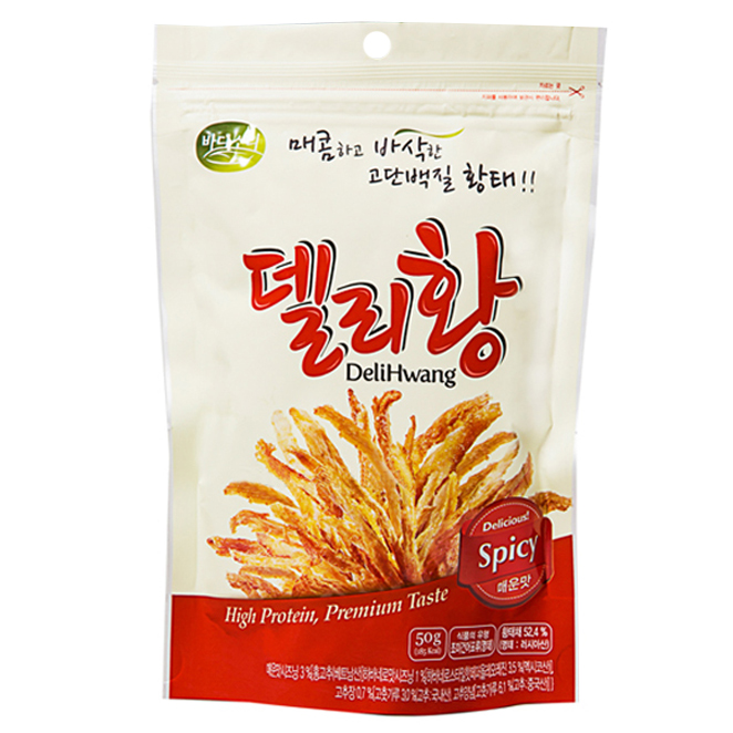 최근 많이 팔린 바다소리 델리황 황태스낵 매운맛, 50g, 1개 ···