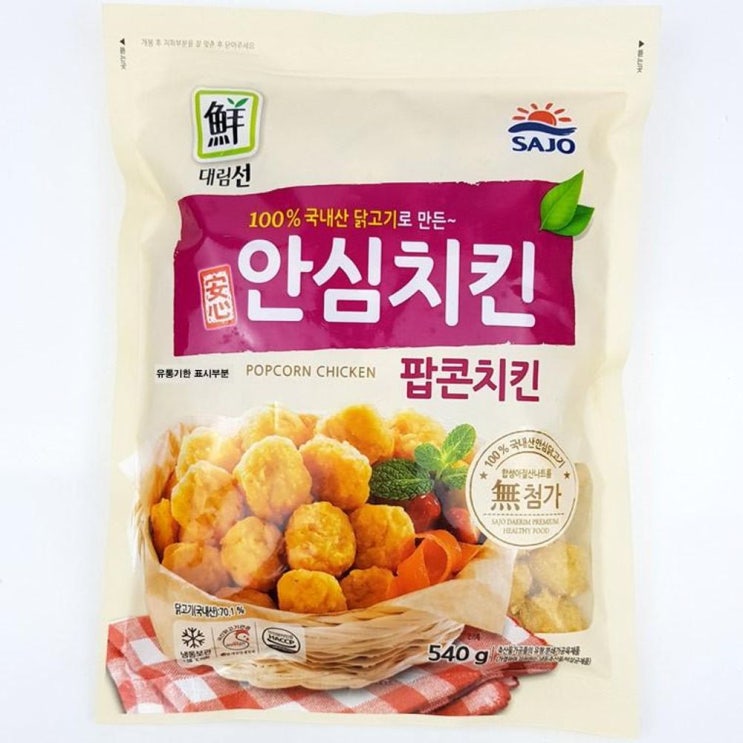 가성비갑 상도푸드 IN198 안심 팝콘치킨 540g (치킨/맛있는/요리재료/간단한/안심치킨/아이들간식/국내산닭고기/맛있는간식/아이들이좋아하는/닭가공품 추천), 1개 좋아요