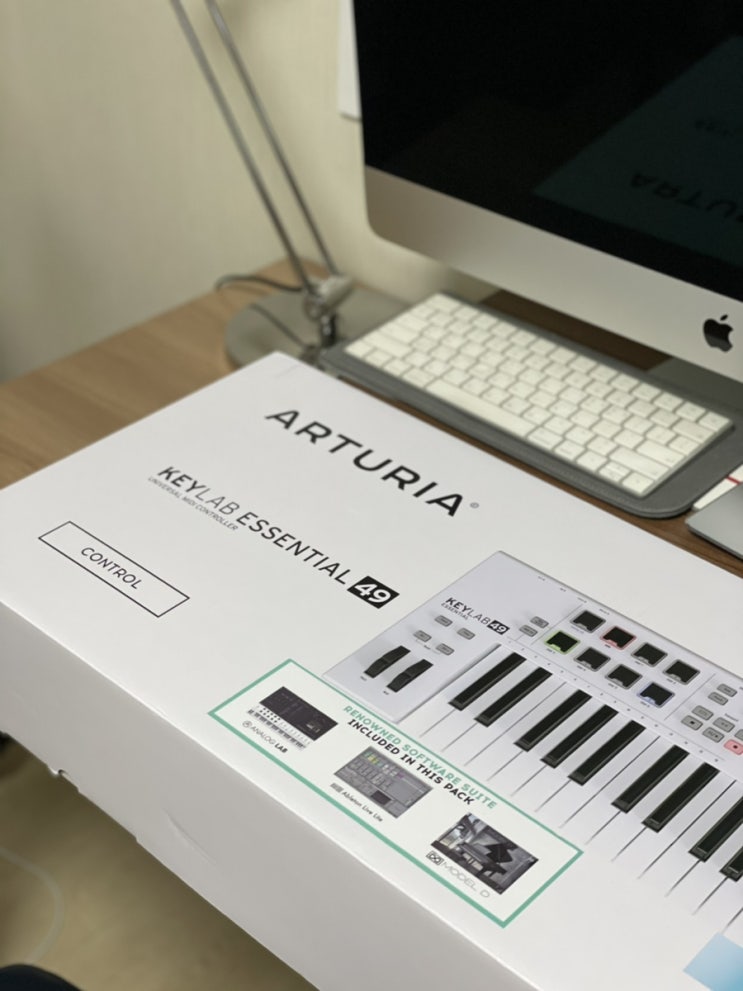  [마스터키보드] 아투리아 키랩 에센셜 49 | 미디작업, 악보제작용 (arturia keylab essential 49, 야마하 디지털피아노 clp635)