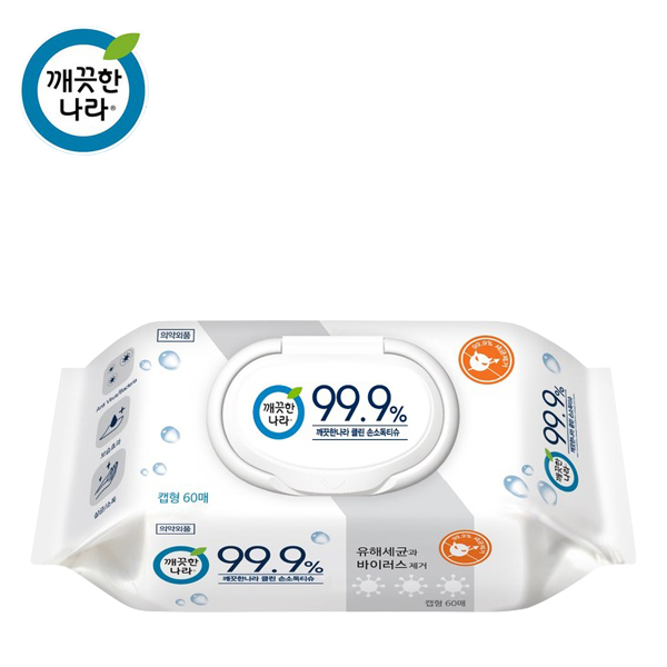 리뷰가 좋은 깨끗한나라 99.9% 살균제거 클린 손소독티슈 캡형(60매), 1개 ··· 리뷰가 좋은 깨끗한나라 99.9% 살균제거 클린 손소독티슈 캡형(60매), 1개 ···
