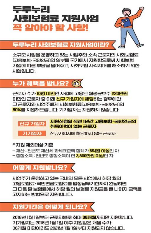 10월 고용·산재보험 가입하고, 보험료 80% 지원받는다 10월 고용·산재보험 가입하고, 보험료 80% 지원받는다