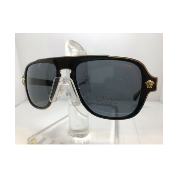 선호도 좋은 428363 / Authentic VERSACE SUNGLASSES VE2199 MEDUSA CHARM 1002/81 Black/polarized Grey 좋아요