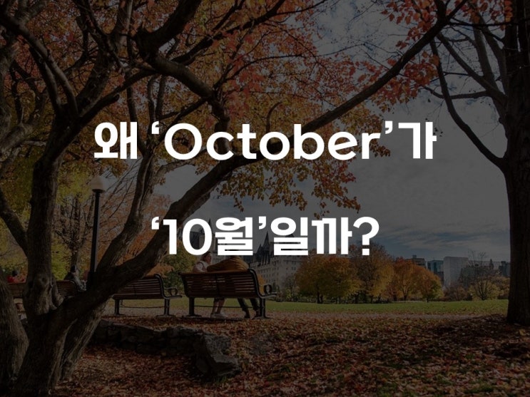  왜 October가 10월일까? 영어 달(月)이름의 유래