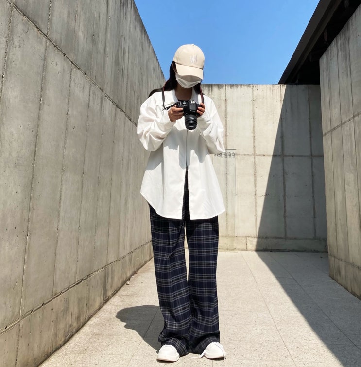  22도 옷차림 체크바지 가을 데일리룩 코디 추천