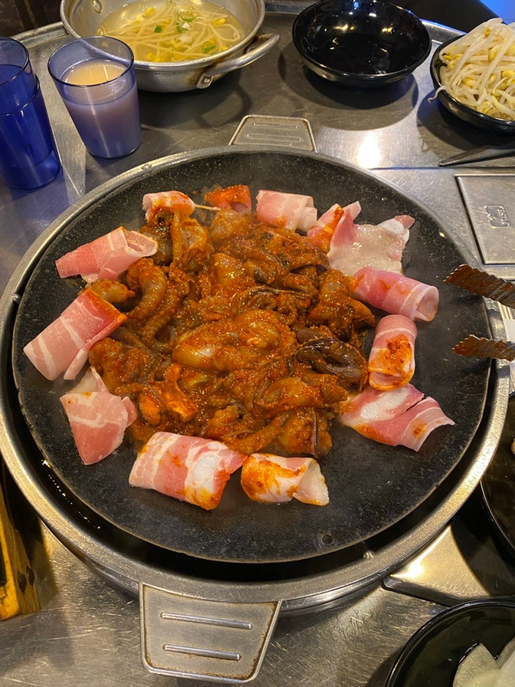  수원역 저녁 :: 주물럭 쭈꾸미 아저씨 - 쭈삼이세트, 쭈곱, 누룽지탕까지