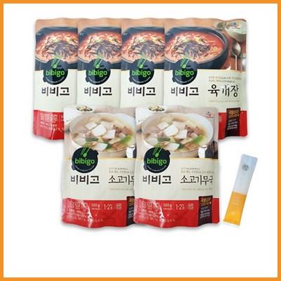  비비고 육개장 500g 4개 + 소고기무국 500g 2개 + 꿀따옴 꿀스틱 1개 놓치면 후회 