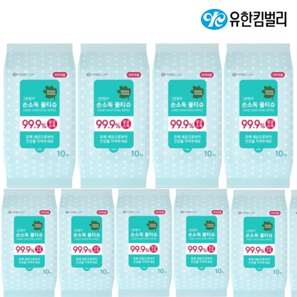 최근 많이 팔린 땡큐온 유한킴벌리 그린핑거 99.9 손소독 물티슈 10매 x30개, 단품 추천합니다 최근 많이 팔린 땡큐온 유한킴벌리 그린핑거 99.9 손소독 물티슈 10매 x30개, 단품 추천합니다