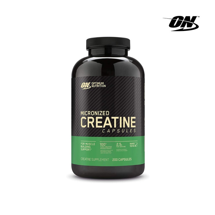 리뷰가 좋은 Optimum Nutrition 크레아틴 Creatine 200캡슐, 단품 추천합니다