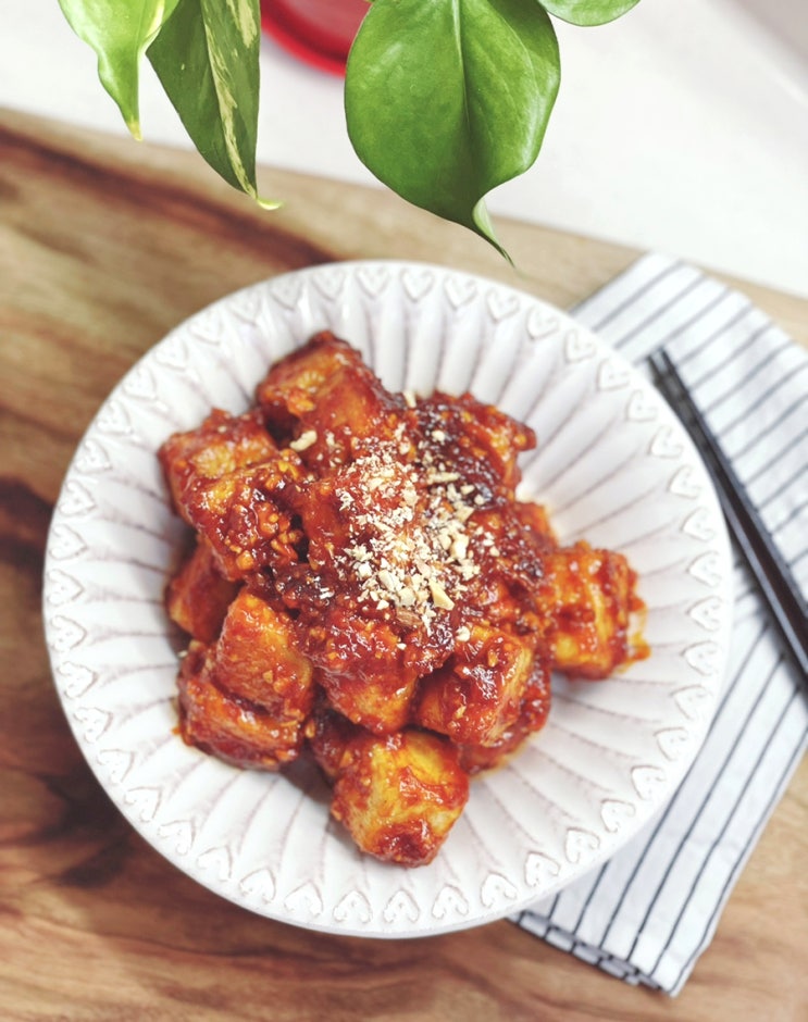  두부강정 만드는법 매콤 달콤한 칠리 양념치킨 소스맛 두부요리 간식보다 술안주!